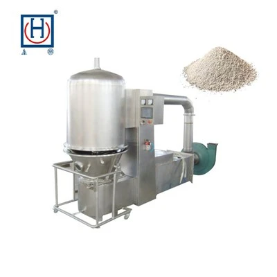 Fluidizēta gultas žāvēšana granulatoru žāvētāja daļiņām